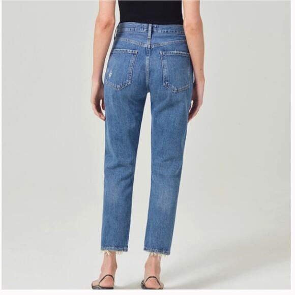 NWT Agolde Riley High Rise Straight Crop Jean In Collective 32 - Picture 10 of 10